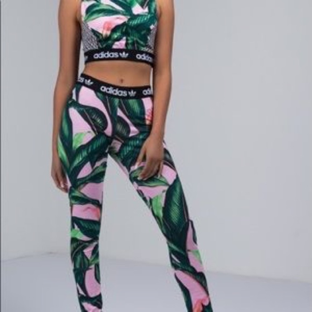 Adidas Farm Collection Palm Leaves Leggings Small